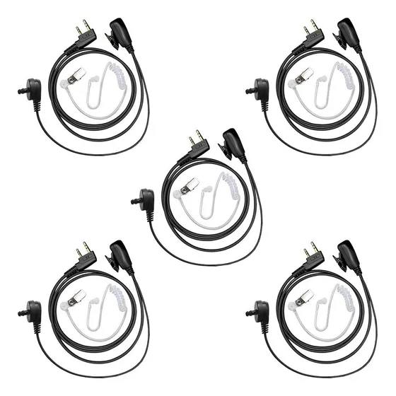 5pcs Radio Auriculares Portátil Aplicable A Baofeng Kenwood