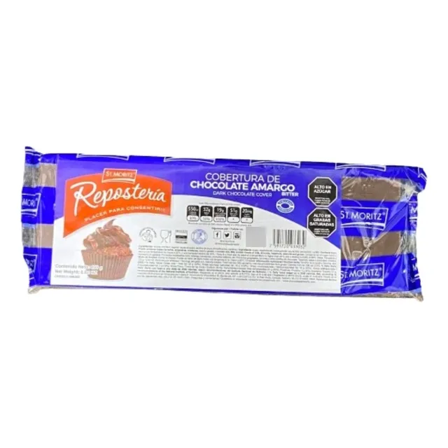 Chocolate Cobertura Oscuro St Moritz 500gr