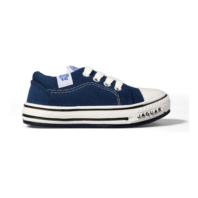 Zapatilla  Lona Con Puntera Acordonada