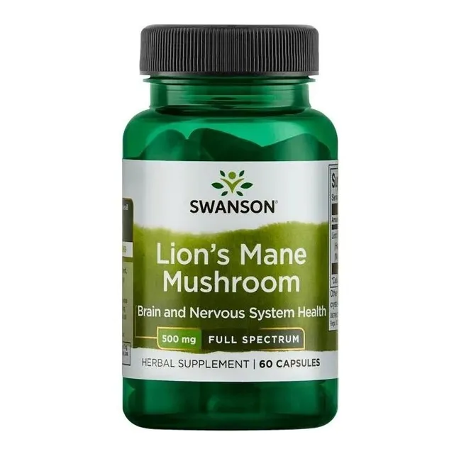 Lion´s Mane Mushroom Hongo Melena De león 60cáp/500mg Swanson