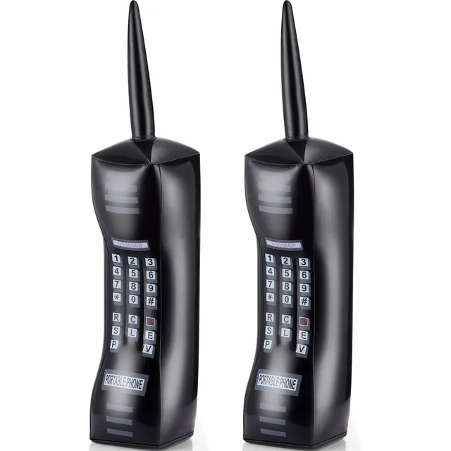 2 Juguete Inflabl Para Telefono Movil Año 80 Retro Fiesta