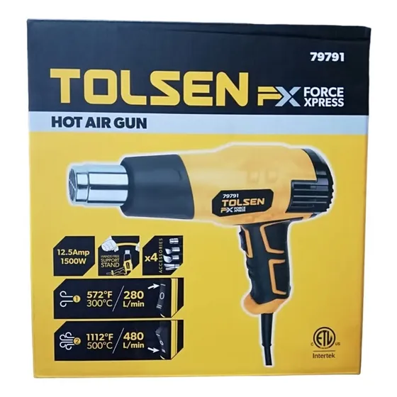 Pistola De Calor 1500w 500ºc 13 Amp 120v Tolsen 