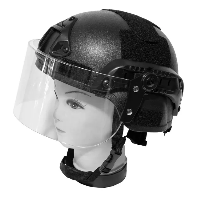 Casco Táctico + Visor Militar Policial Moto Airsoft Paintba