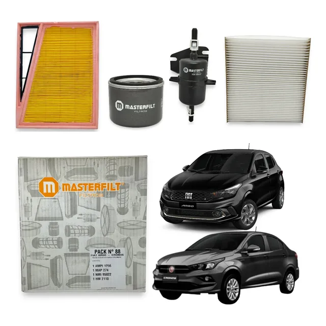 Kit 4 Filtros Aire Aceite Nafta Polen Fiat Argo Cronos 1.3