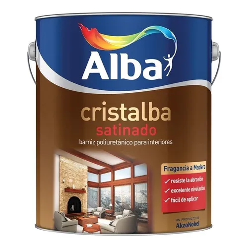 Alba barniz poliuretánico cristalba satinado color natural 1L