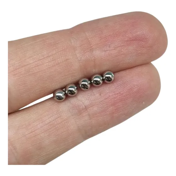 Kit 5 Bolinhas Para Piercing Haste 1,2x3mm