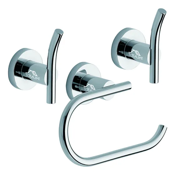 Fv Libby Porta Rollo + 2 Perchas Accesorios Baño