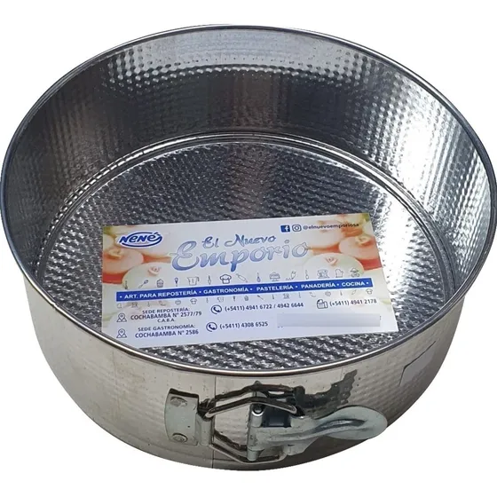 Molde Para Tortas Tortera Desarmable 24cm Chapa Con Cierre