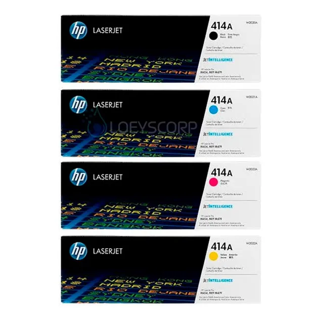 Pack Toner Hp 414 Todos Los Colores