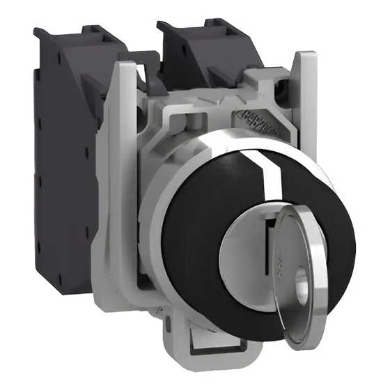 Conmutador Selector Negro Harmony Xb4 22mm 3 Posiciones 2na