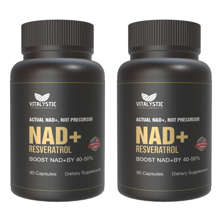 Pack 2 Nad+ Nicotinamide Rasveratrol 500mg 90 Cápsulas Pack 2 Nad+ Nicotinamide Rasveratrol 500mg 90 Cápsulas