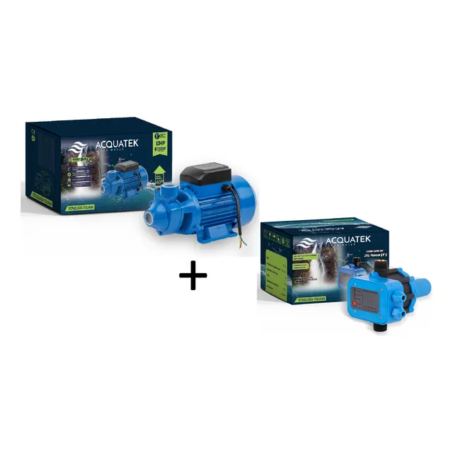 Bomba De Agua 3/4 Hp Con Press Control Combo Tec. Italiana