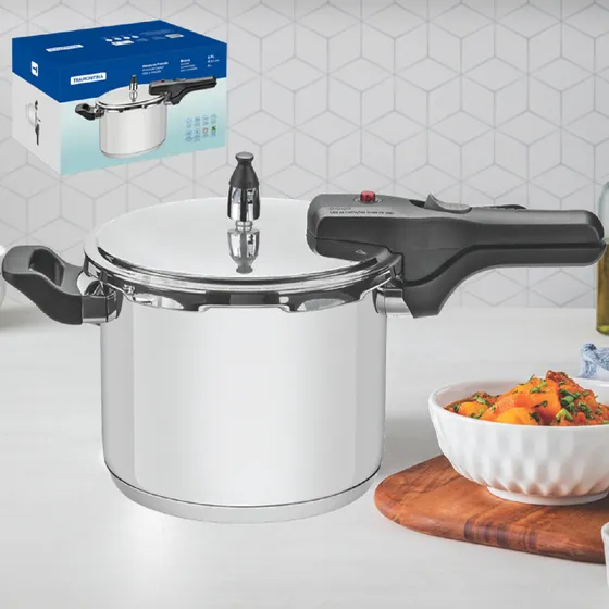 Panela De Pressão Tramontina/brava/inox/antiaderente 6 Litro