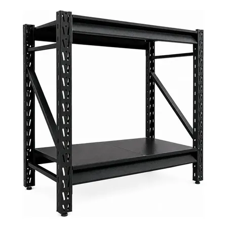 Estante Mini Porta Pallet Empilhável Aço 150kg Nível Preto