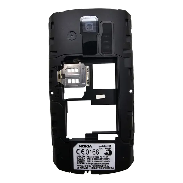 Carcaça Traseira Chassis C/ Alto Falante Para Nokia Asha 205