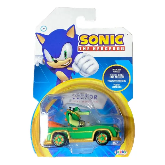 Sonic Figura 06cm The Hedgehog 3 Con Vehiculo De Metal Vecto
