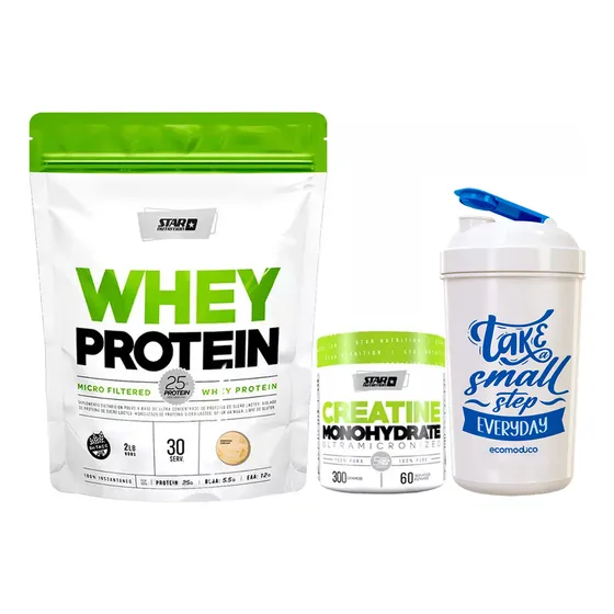 Star Nutrition Combo Whey Protein + Creatina 300gr + Vaso