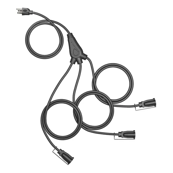 Cable De Extensión Para Exteriores 1-3 Divisores 12 Pies 13a
