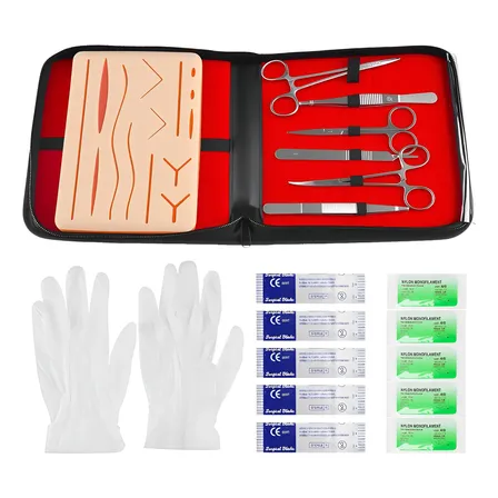 Kit De Sutura Profissional Completo Para Treinamento Reto