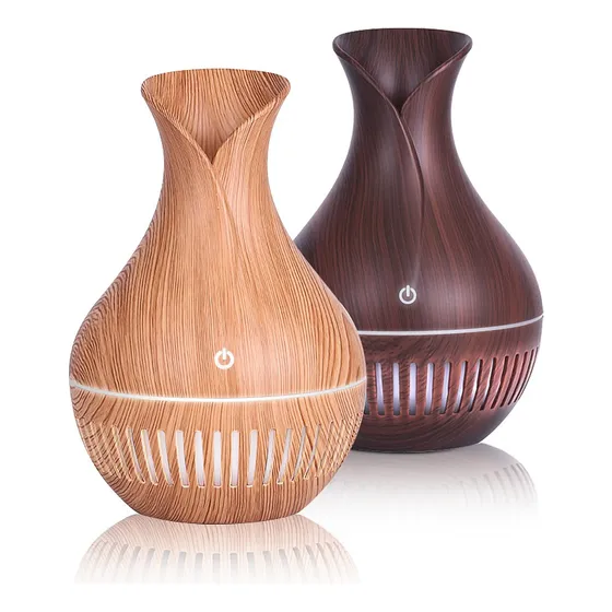 Humidificador De Grano De Madera Florero Color Grano De Madera Oscura