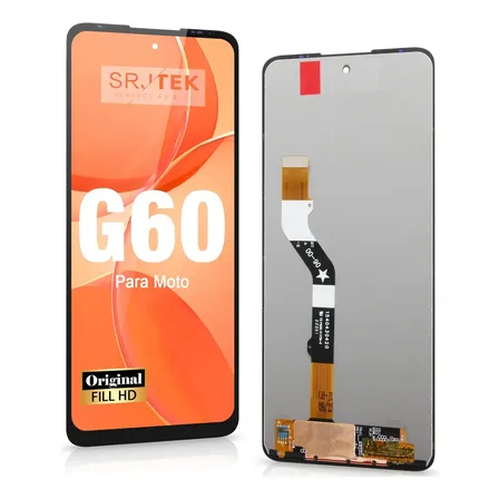 Srjtek Tela Frontal Para Moto G60 G60s G51 Display Xt2133 Xt2135 Xt2171 Sem Aro Preto