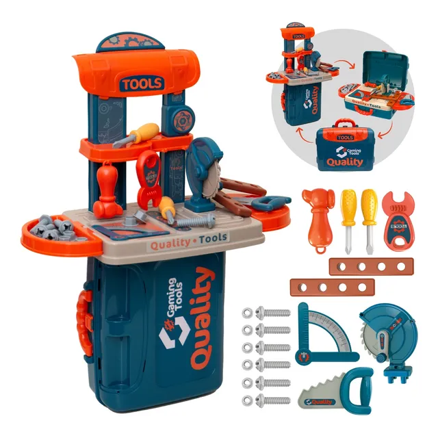 Maleta De Ferramentas Infantil 3 Em 1 Multi Montagens