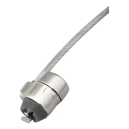 Candado Notebook Universal Llave 1.8mt Alta Resistencia 4mm Color Plateado