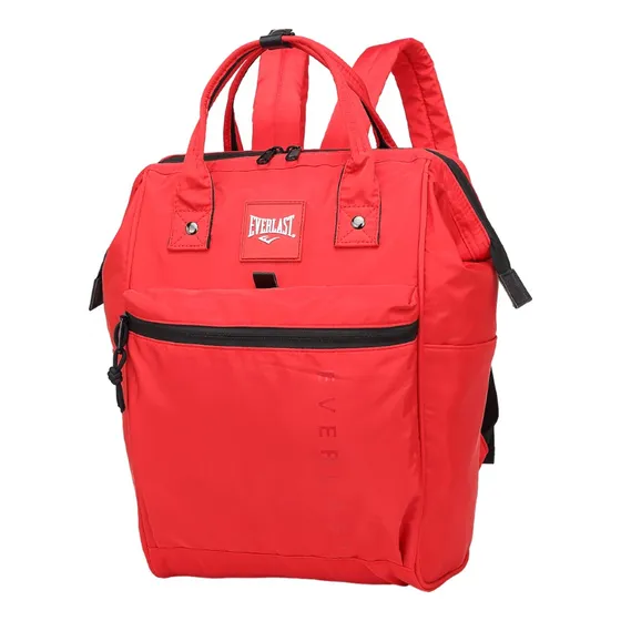 Mochila Everlast Boca Rígida Microfibra Clásica Lavable Urba Color Rojo 22160 Diseño de la tela Lisa