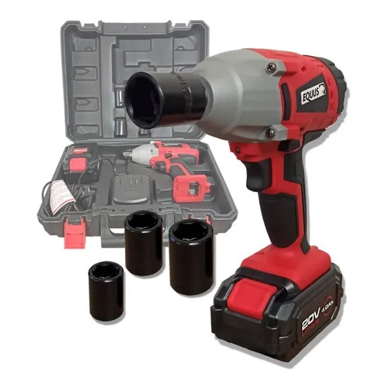 Llave De Impacto Equus 20v 4amp C/maleta Y Dados -ynter