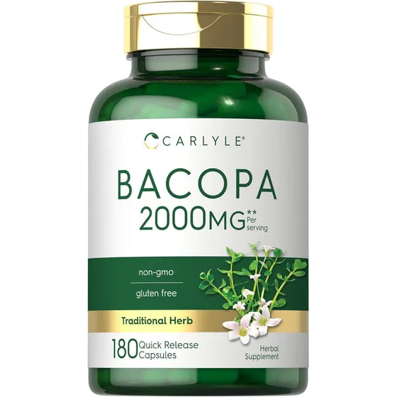 Bacopa 2000 Mg 180 Capsulas Carlyle Gluten Free
