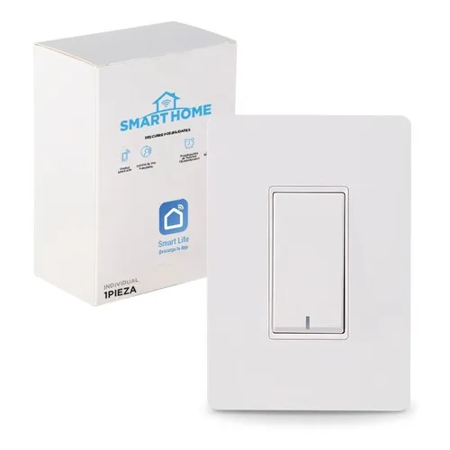 Switch De Pared Inteligente Blanco Vía Wifi