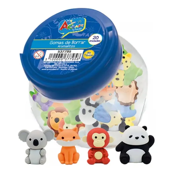 Bombonera 20 Gomas De Borrar Animales Art&craft