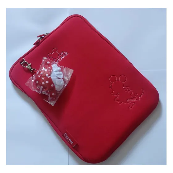Case Para Tablet E Netebook Até 10 Polegadas Minnie Vermelho