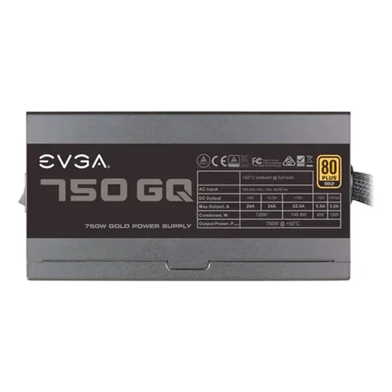 Fuente Evga750 Gq 80plus Gold 750w Semi Modular