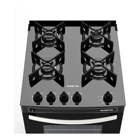 Cocina Punktal A Gas Mesada Vidrio Encendido Electronico