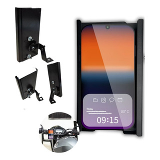 Suporte De Celular P/ Moto Ferro Encaixe Mesa Guidão Preto Suporte De Celular P/ Moto Ferro Encaixe Mesa Guidão Preto