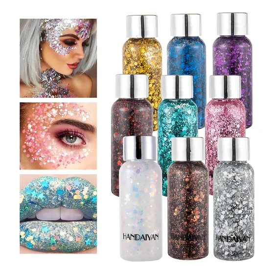 Body Glitter Maquillaje Cabello Cuerpo Brillos Colores 1pz Tono Del Maquillaje 06