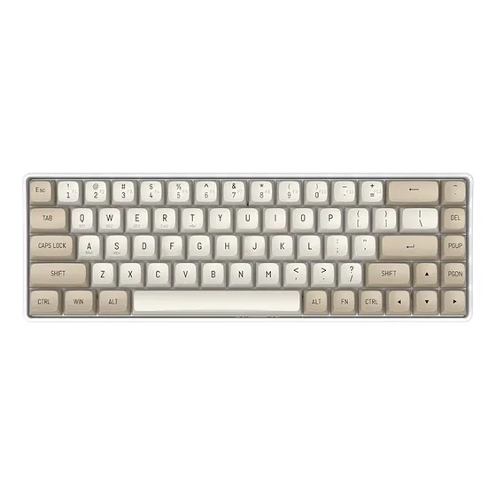 Teclado Mecânico Wireless+bluetooth Aigo Gd68 Milky Brown