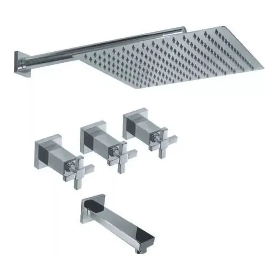 Griferia Ducha C/transferencia Hidromet Geometry Cromo 2803