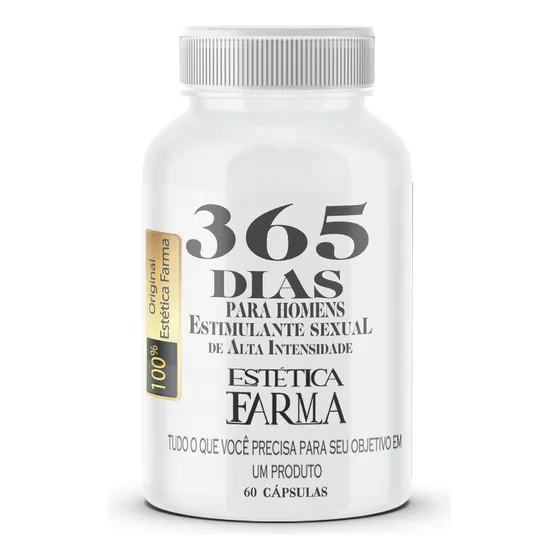 Estimulante Sexual Masculino Alta Intensidade 100% Estética Farma Sem Sabor 60 caps