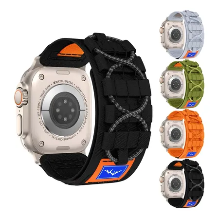Pulseira Para Apple Watch Ultra 49mm 11 Se 10 9 8 7 6 Preto 4.5 Cm