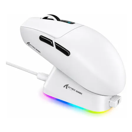 Mouse Gamer Attack Shark G3pro 25000 Dpi Usb-c Bluetooth Fps Branco