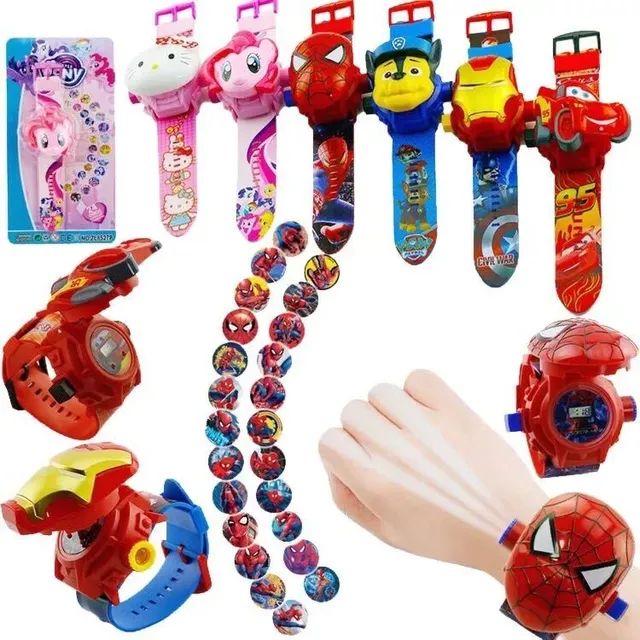  Reloj Proyector Infantil Con 24 Imagenes Varios Personajes