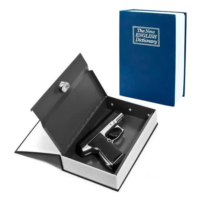 Cofre Camuflado Forma De Livro Dicionário Com Chave Grande