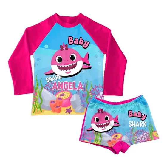 Conjunto De Traje De Baño Niño Niña Baby Shark