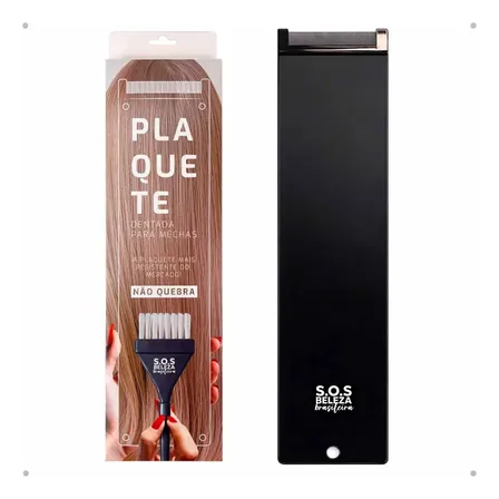 Plaquete Penquete Dentada 11x40cm Mechas Luzes Profissional