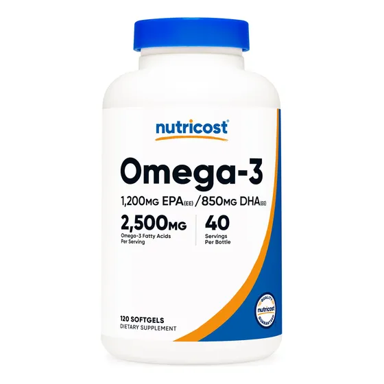 Suplemento Nutricost De Aceite De Pescado Omega 3, 2500 Mg,