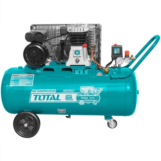 Compresor De Aire 100 Litros 3hp Total Tc1301006 // Ecban Color Turquesa Fase eléctrica Monofásica Frecuencia 50Hz