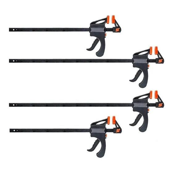 Pack / Set 4 Prensas Sargento Rápida 12 Y 30 PuLG Carpintero