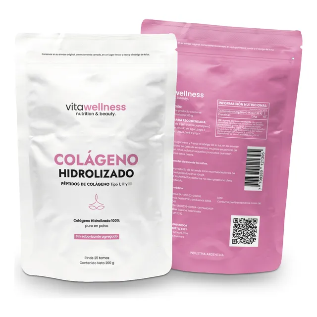 Colageno Hidrolizado Puro En Polvo Vitawellness X  200 G